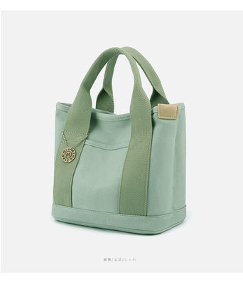Επαναχρησιμοποιήσιμη τσάντα αγορών Tote επένδυσης βαμβακιού με τις εσωτερικές τσέπες για τα κορίτσια γυναικών