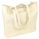 Natural Canvas Tote Bags Large Capacity For Shopping / Promotion / Packing