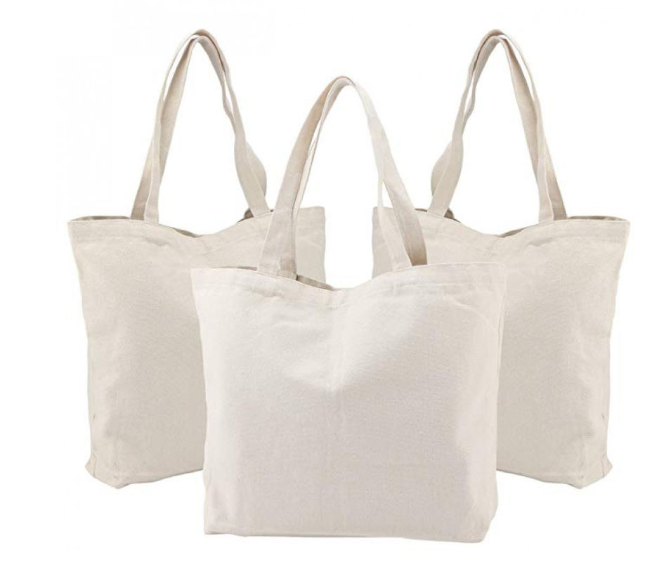 Eco Friendly Shopping Totes 10oz Heavy Duty Canvas Cotton Material Made