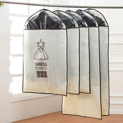 Πτυσσόμενες μη υφαμένες ενδυμάτων αποθήκευσης τσαντών τσάντες στεγνού καθαρισμού φερμουάρ τοπ πλαστικές