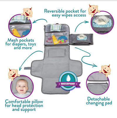 Αναπνεύσιμο αδιάβροχο μεταβαλλόμενο μαξιλάρι για το ταξίδι 35*25cm μωρών