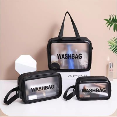 Διαφανής αδιάβροχη τσάντα πλυσίματος ταξιδιού που κρεμά τη σακούλα αποθήκευσης Makeup