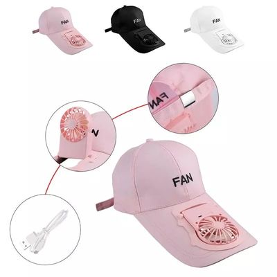 Το φορητό USB καπέλο ανεμιστήρων χρέωσης χονδρικής τιμής για άνδρες και για γυναίκες διευθετήσιμα καπέλα μπέιζ-μπώλ θερινού αθλητισμού UV προστατεύει τα γείσα μίνι πιό δροσερός ανεμιστήρας
