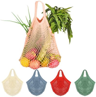 Καθαρός βαμβακιού σειράς ψωνίζοντας διοργανωτής Tote αγοράς πλέγματος τσαντών επαναχρησιμοποιήσιμος φορητός για το λαχανικό φρούτων παιχνιδιών παραλιών αποθήκευσης παντοπωλείων