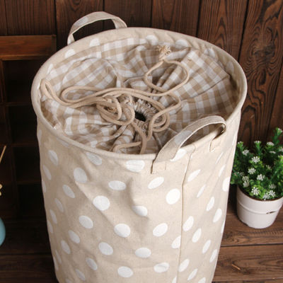 Η φορητή τετραγωνική βρώμικη τσάντα αποθήκευσης υφασμάτων λινού βαμβακιού παρακωλύει Eco φιλικό