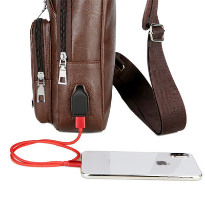 Θωρακική τσάντα χρέωσης USB με κασκών τρυπών αντικλεπτικό διευθετήσιμο λουριών των ατόμων ενιαίο