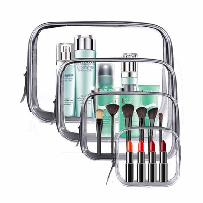 Σαφές καλλυντικό Toiletry PVC Zippered τσαντών αδιάβροχο φέρνει τη φορητή τσάντα διοργανωτών τσαντών Makeup σακουλών που τίθεται για το ταξίδι