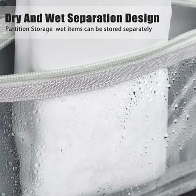 Toiletry τσαντών ταξιδιού φερμουάρ διπλός-στρώματος μεγάλης περιεκτικότητας γυναικείων φορητή cosmeticbags καλλυντική αρσενική τσάντα με τους διαιρέτες