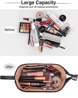 Τα γυναικεία φορητά cosmeticbags στεγανοποιούν την καλλυντική τσάντα ταξιδιού φερμουάρ διπλός-στρώματος με τη λαβή