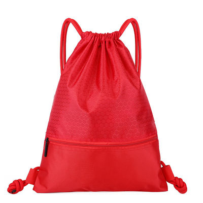 Σχολική τσάντα πολυεστέρα Drawstring τσαντών σειράς τραβήγματος συνήθειας επαναχρησιμοποιήσιμη τροπική για υπαίθριο