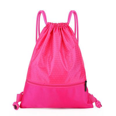 Σχολική τσάντα πολυεστέρα Drawstring τσαντών σειράς τραβήγματος συνήθειας επαναχρησιμοποιήσιμη τροπική για υπαίθριο
