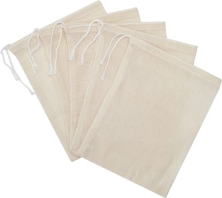 Ελαφριές τσάντες Drawstring βαμβακιού ίντσας 5x7 για τις προμήθειες γαμήλιων σπιτιών κόμματος