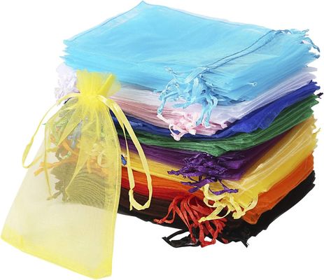 Μικτές σακούλες κοσμήματος Drawstring ιντσών χρώματος 4x6 για το δώρο εύνοιας Χριστουγέννων δεξίωσης γάμου