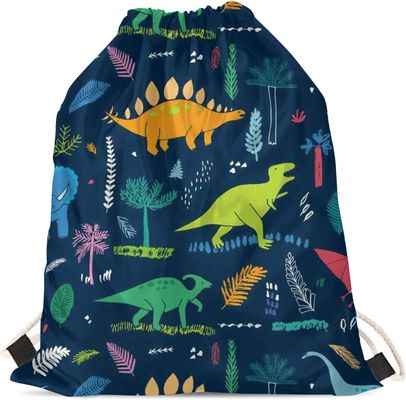 Ελαφριές φορητές τσάντες Drawstring γυμναστικής δεινοσαύρων σχολικών τσαντών αγοριών δεινοσαύρων κινούμενων σχεδίων για τον αθλητισμό ταξιδιού