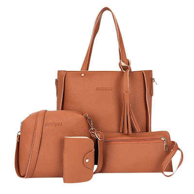 4Pcs/Set PU γυναικών σταυρός - γυναικείο πορτοφόλι τσαντών ώμων δέρματος σακουλών για μεταφορά πτωμάτων καθορισμένο
