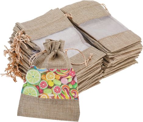 Burlap καθαρές Burlap τσαντών Organza τσαντών τσάντες δώρων τσαντών με Drawstring, για την καλλυντική σακούλα πλέγματος δειγμάτων ευνοιών δεξίωσης γάμου