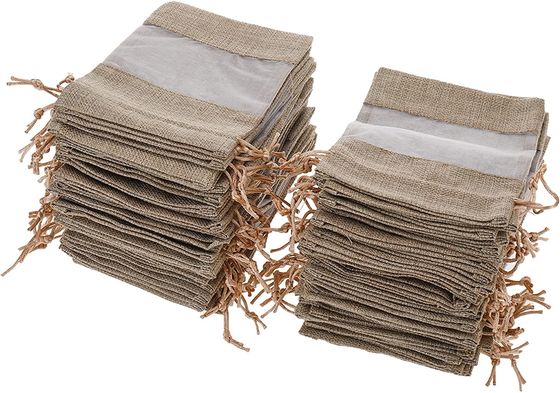 Burlap καθαρές Burlap τσαντών Organza τσαντών τσάντες δώρων τσαντών με Drawstring, για την καλλυντική σακούλα πλέγματος δειγμάτων ευνοιών δεξίωσης γάμου