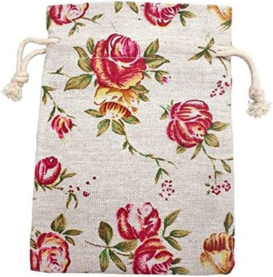 Burlap τσαντών Drawstring η σακούλα λουλουδιών τοποθετεί τις σακούλες κοσμήματος τσαντών δώρων για τη δεξίωση γάμου τεχνών DIY σε σάκκο, ίντσες 5X7