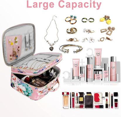 Υπερβολικά μεγάλη ανθεκτική και ελαφριά Makeup τσαντών διπλή στρώματος Makeup διοργανωτών τσάντα βουρτσών Makeup νερού ανθεκτική
