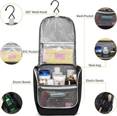 η φορητή, ελαφριά, κρεμώντας Toiletry τσάντα για Toiletries διοργανωτών τσαντών Makeup ταξιδιού γυναικών τοποθετεί σε σάκκο