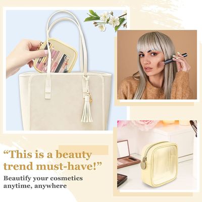 Ελαφρύ και αδιάβροχο μικρό χαριτωμένο Makeup πορτοφόλι σακουλών φερμουάρ τσαντών καλόγουστο καλλυντικό, διαφανές