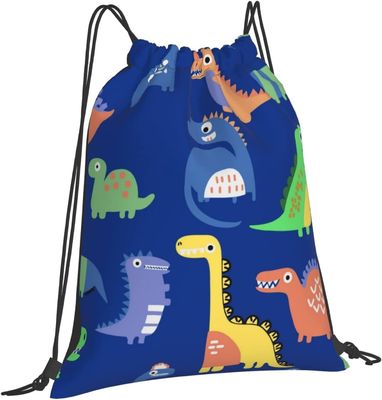 Οι τσάντες Drawstring σακιδίων πλάτης Drawstring για τις τσάντες σειράς χορού γυμναστικής Teens αγοριών κοριτσιών παιδιών συσσωρεύουν τους αδιάβροχους δεινοσαύρους