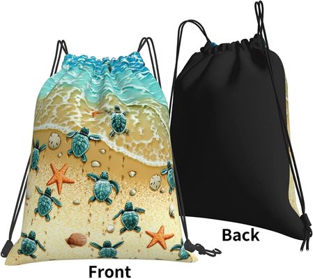 Θάλασσας χελωνών Drawstring αθλητικός χορός Sackpack τσαντών Drawstring γυμναστικής σακιδίων πλάτης αδιάβροχος διευθετήσιμος ελαφρύς