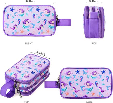 Toiletry ταξιδιού τσάντα για μικρά νέων κοριτσιών καλλυντικά διακινούμενα Toiletries μικρών παιδιών τσαντών πλυσίματος Makeup αδιάβροχα κρεμώντας