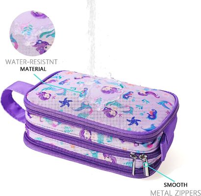Toiletry ταξιδιού τσάντα για μικρά νέων κοριτσιών καλλυντικά διακινούμενα Toiletries μικρών παιδιών τσαντών πλυσίματος Makeup αδιάβροχα κρεμώντας
