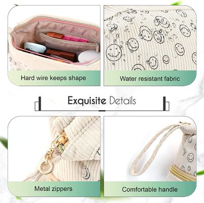 Η μαλακή ανθεκτική νερό-Resisitant τσάντα Makeup ταξιδιού, μεγάλο διπλό στρώμα αποτελεί την καλλυντική τσάντα για τις γυναίκες