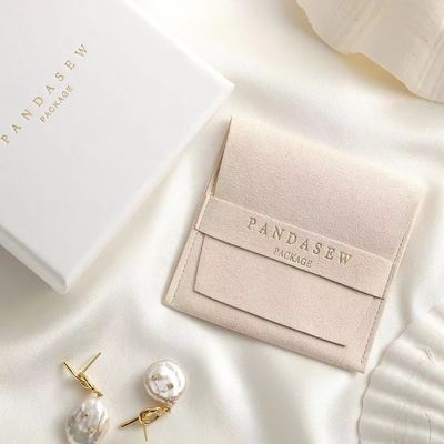 Τσάντα αποθήκευσης κοσμημάτων μόδας Soft Peach Velvet Fabric Exquisite Workma