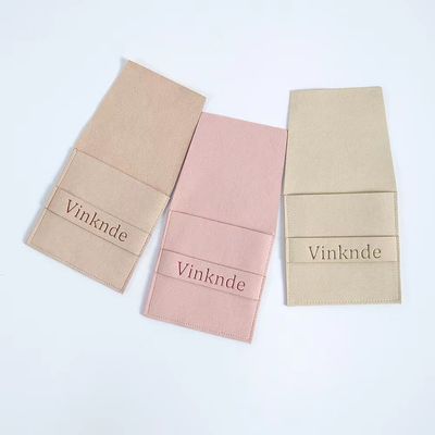 Τσάντα αποθήκευσης κοσμημάτων μόδας Soft Peach Velvet Fabric Exquisite Workma