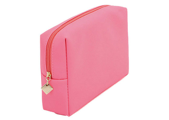 Ρόδινη καλλυντική τσάντα Zippered, μικρές ρόδινες όμορφες τσάντες Makeup τυπωμένων υλών συνήθειας