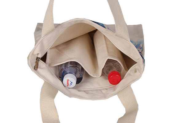 Προωθητική τσάντα Tote τσαντών καμβά αγορών μοντέρνη Eco με το φερμουάρ
